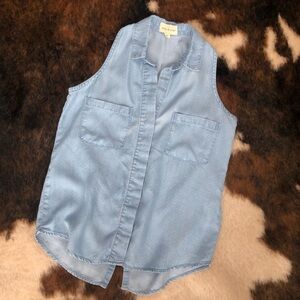 Cloth and Stone Sleeveless Chambray Top XS